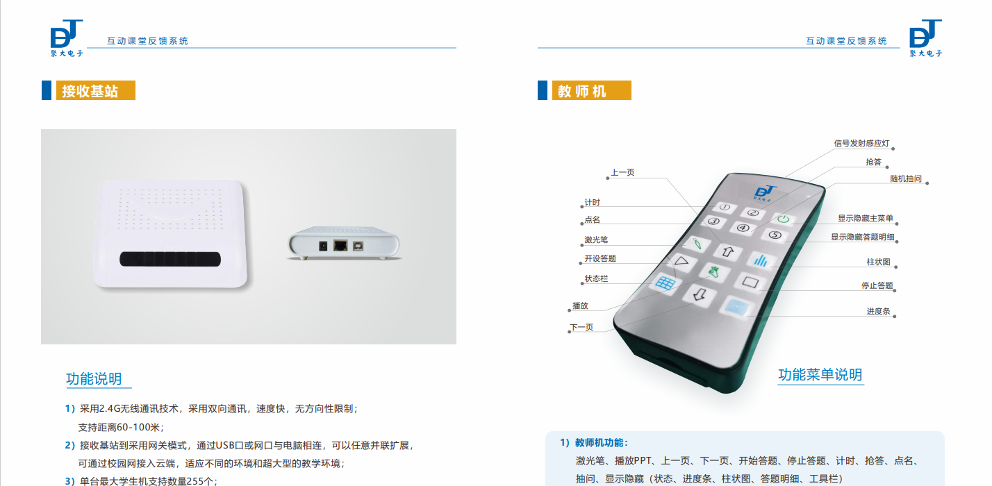 长沙聚大电子科技有限公司|抢答器|答题器|互动课堂反馈系统